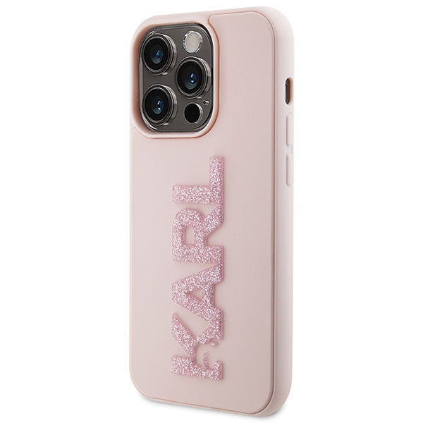 Karl Lagerfeld dėklas iPhone 15 Pro – rožinis