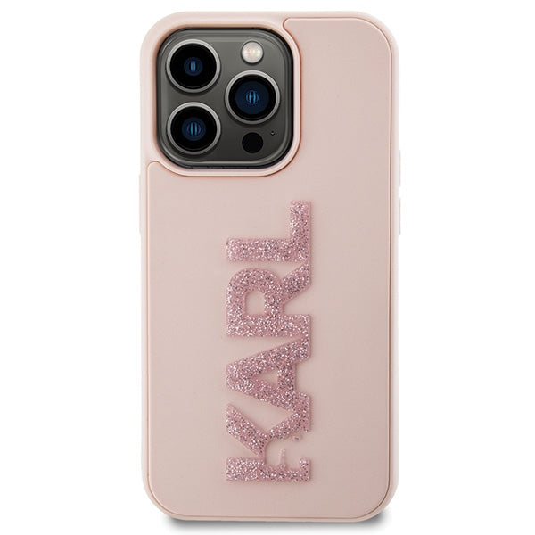 Karl Lagerfeld dėklas iPhone 15 Pro – rožinis