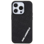 Karl Lagerfeld 3D Rubber Multi Logo dėklas iPhone 15 Pro – juodas