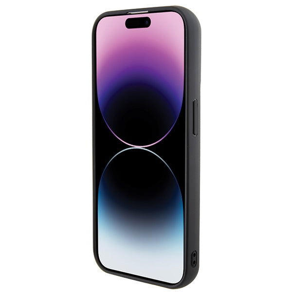 Karl Lagerfeld 3D Rubber Multi Logo dėklas iPhone 15 Pro – juodas