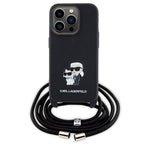 Karl Lagerfeld Crossbody dėklas iPhone 15 Pro – juodas