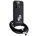 Karl Lagerfeld Crossbody dėklas iPhone 15 Pro – juodas