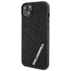 Karl Lagerfeld 3D Rubber Multi Logo dėklas iPhone 15 Plus – juodas