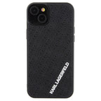 Karl Lagerfeld 3D Rubber Multi Logo dėklas iPhone 15 Plus – juodas