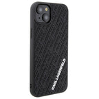 Karl Lagerfeld 3D Rubber Multi Logo dėklas iPhone 15 Plus – juodas