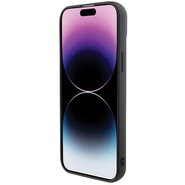 Karl Lagerfeld 3D Rubber Multi Logo dėklas iPhone 15 Plus – juodas