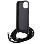 Karl Lagerfeld Crossbody Saffiano dėklas iPhone 15 Plus – juodas