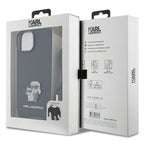 Karl Lagerfeld Crossbody Saffiano dėklas iPhone 15 Plus – juodas