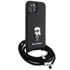Karl Lagerfeld crossbody saffiano dėklas iPhone 15 – juodas -- iPhone 15
