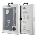 Karl Lagerfeld crossbody saffiano dėklas iPhone 15 – juodas -- iPhone 15