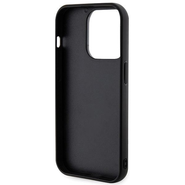 Karl Lagerfeld 3D Rubber Glitter Logo dėklas iPhone 15 Pro – juodas -- iPhone 15 Pro Max