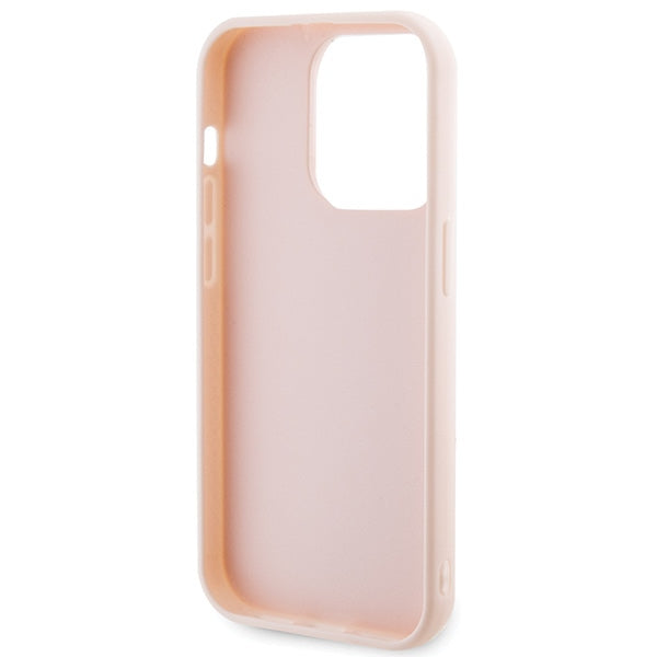 Karl Lagerfeld Glitter dėklas iPhone 15 Pro Max – rožinis