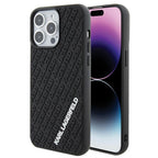Karl Lagerfeld 3D silikoninis dėklas iPhone 15 Pro Max – juodas -- iPhone 15 Pro Max