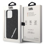 Karl Lagerfeld 3D silikoninis dėklas iPhone 15 Pro Max – juodas -- iPhone 15 Pro Max