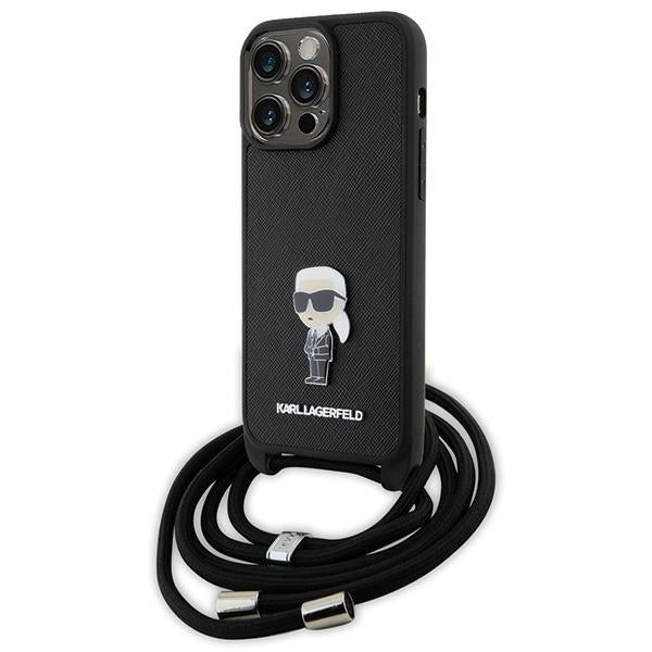 Karl Lagerfeld dėklas iPhone 15 Pro Max – juodas