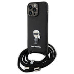 Karl Lagerfeld dėklas iPhone 15 Pro Max – juodas