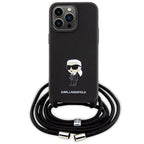 Karl Lagerfeld dėklas iPhone 15 Pro Max – juodas