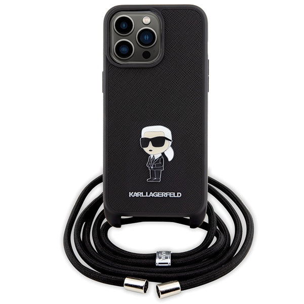 Karl Lagerfeld dėklas iPhone 15 Pro Max – juodas