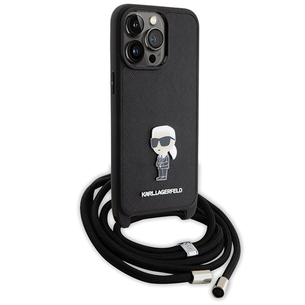 Karl Lagerfeld dėklas iPhone 15 Pro Max – juodas