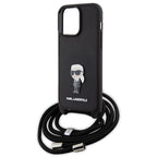 Karl Lagerfeld dėklas iPhone 15 Pro Max – juodas
