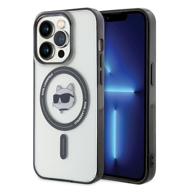 Karl Lagerfeld MagSafe dėklas iPhone 15 Pro – skaidrus