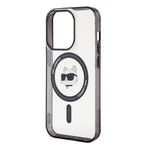 Karl Lagerfeld MagSafe dėklas iPhone 15 Pro – skaidrus