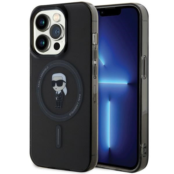 Karl Lagerfeld MagSafe dėklas iPhone 15 Pro – juodas -- iPhone 15 Pro