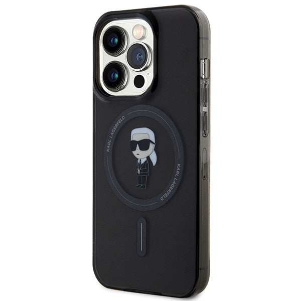 Karl Lagerfeld MagSafe dėklas iPhone 15 Pro – juodas -- iPhone 15 Pro