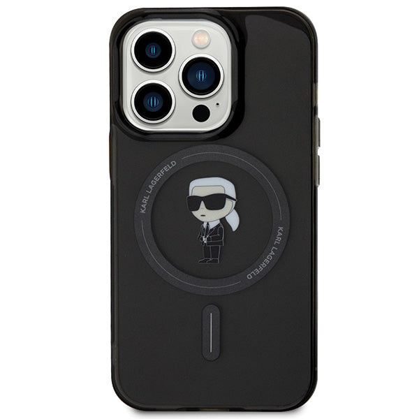 Karl Lagerfeld MagSafe dėklas iPhone 15 Pro – juodas -- iPhone 15 Pro