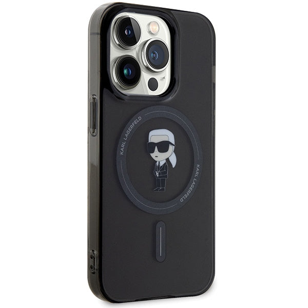 Karl Lagerfeld MagSafe dėklas iPhone 15 Pro – juodas -- iPhone 15 Pro