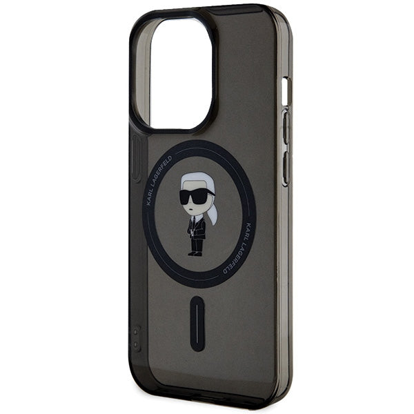 Karl Lagerfeld MagSafe dėklas iPhone 15 Pro – juodas -- iPhone 15 Pro