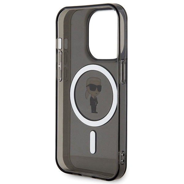 Karl Lagerfeld MagSafe dėklas iPhone 15 Pro – juodas -- iPhone 15 Pro