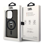 Karl Lagerfeld MagSafe dėklas iPhone 15 Pro – juodas -- iPhone 15 Pro