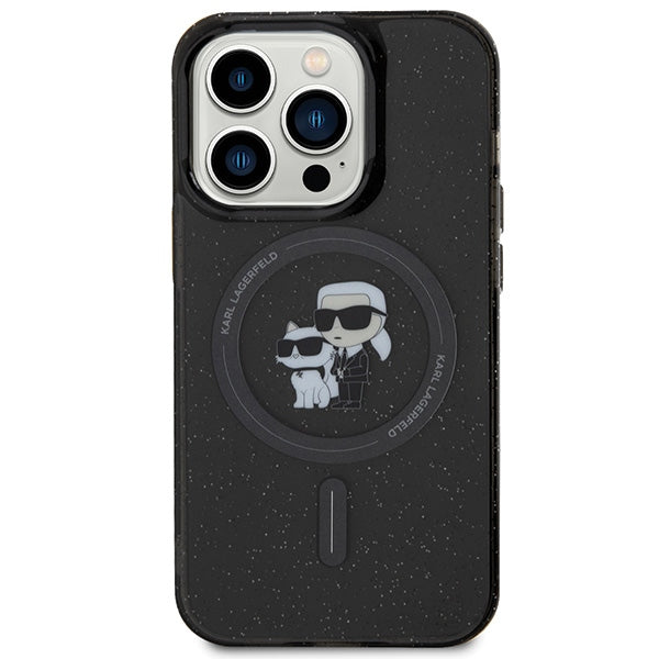 Karl Lagerfeld MagSafe dėklas iPhone 15 Pro – juodas