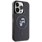 Karl Lagerfeld MagSafe dėklas iPhone 15 Pro – juodas