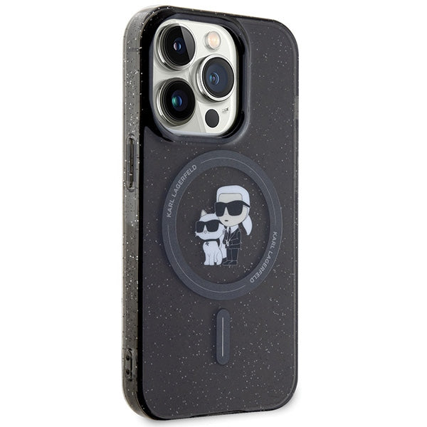 Karl Lagerfeld MagSafe dėklas iPhone 15 Pro – juodas