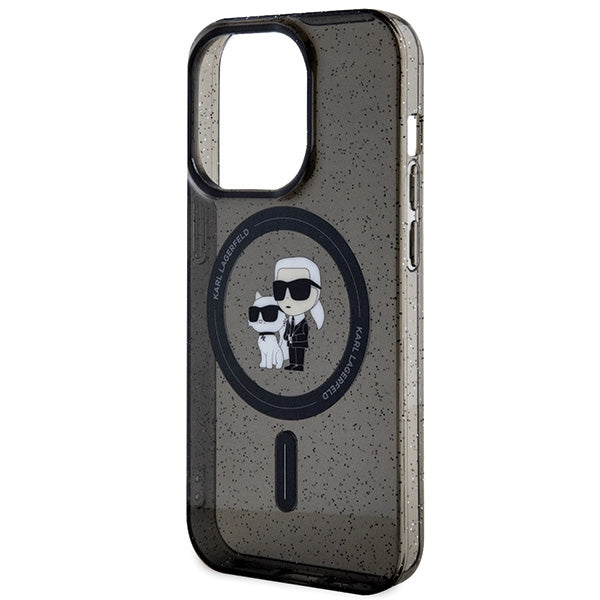 Karl Lagerfeld MagSafe dėklas iPhone 15 Pro – juodas