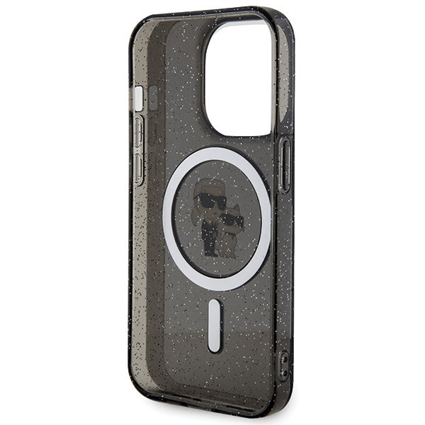 Karl Lagerfeld MagSafe dėklas iPhone 15 Pro – juodas