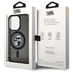 Karl Lagerfeld MagSafe dėklas iPhone 15 Pro – juodas