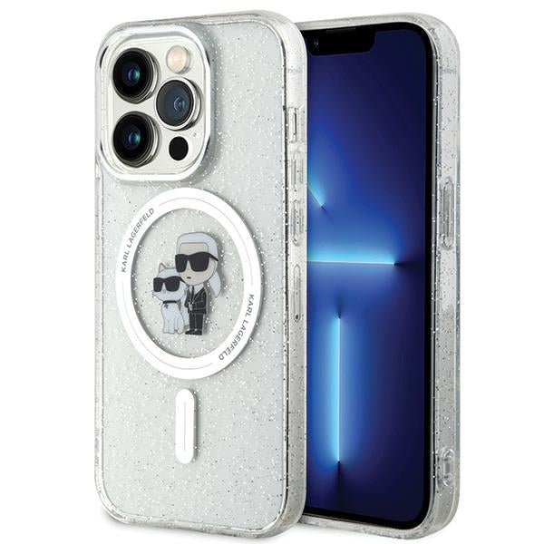 Karl Lagerfeld MagSafe dėklas iPhone 15 Pro – skaidrus