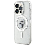 Karl Lagerfeld MagSafe dėklas iPhone 15 Pro – skaidrus