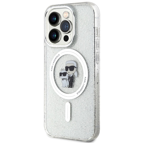 Karl Lagerfeld MagSafe dėklas iPhone 15 Pro – skaidrus