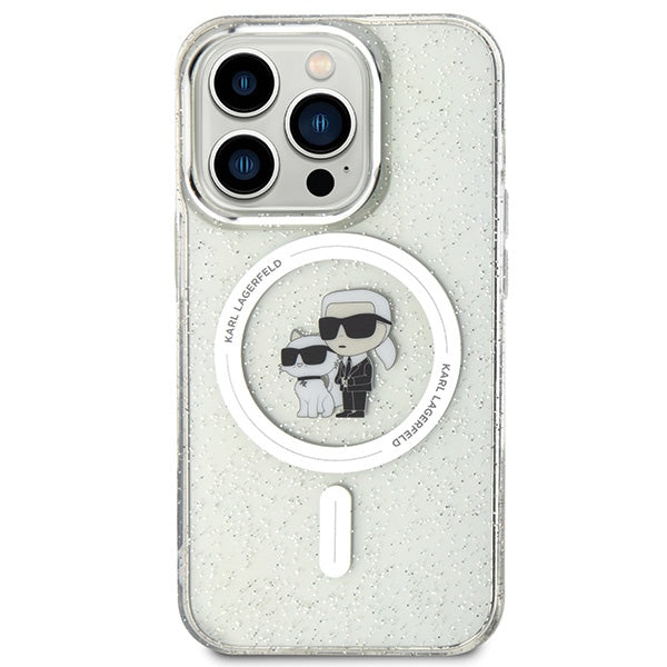 Karl Lagerfeld MagSafe dėklas iPhone 15 Pro – skaidrus