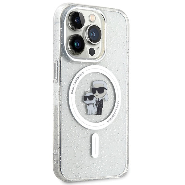 Karl Lagerfeld MagSafe dėklas iPhone 15 Pro – skaidrus