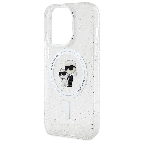 Karl Lagerfeld MagSafe dėklas iPhone 15 Pro – skaidrus