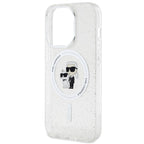 Karl Lagerfeld MagSafe dėklas iPhone 15 Pro – skaidrus