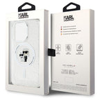 Karl Lagerfeld MagSafe dėklas iPhone 15 Pro – skaidrus