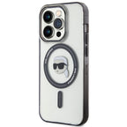 Karl Lagerfeld MagSafe dėklas iPhone 15 Pro – juodas