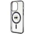 Karl Lagerfeld MagSafe dėklas iPhone 15 Pro – juodas
