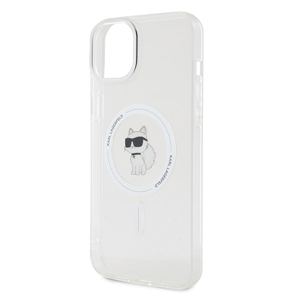 Karl Lagerfeld MagSafe dėklas iPhone 15 Plus – skaidrus